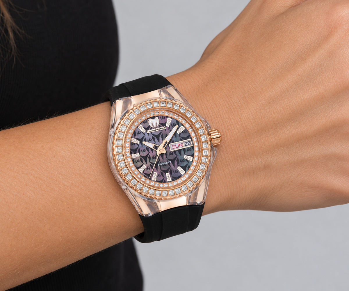 שעון TechnoMarine דגם Cruise Monogram Diamond לנשים 40 מ״מ קוורץ