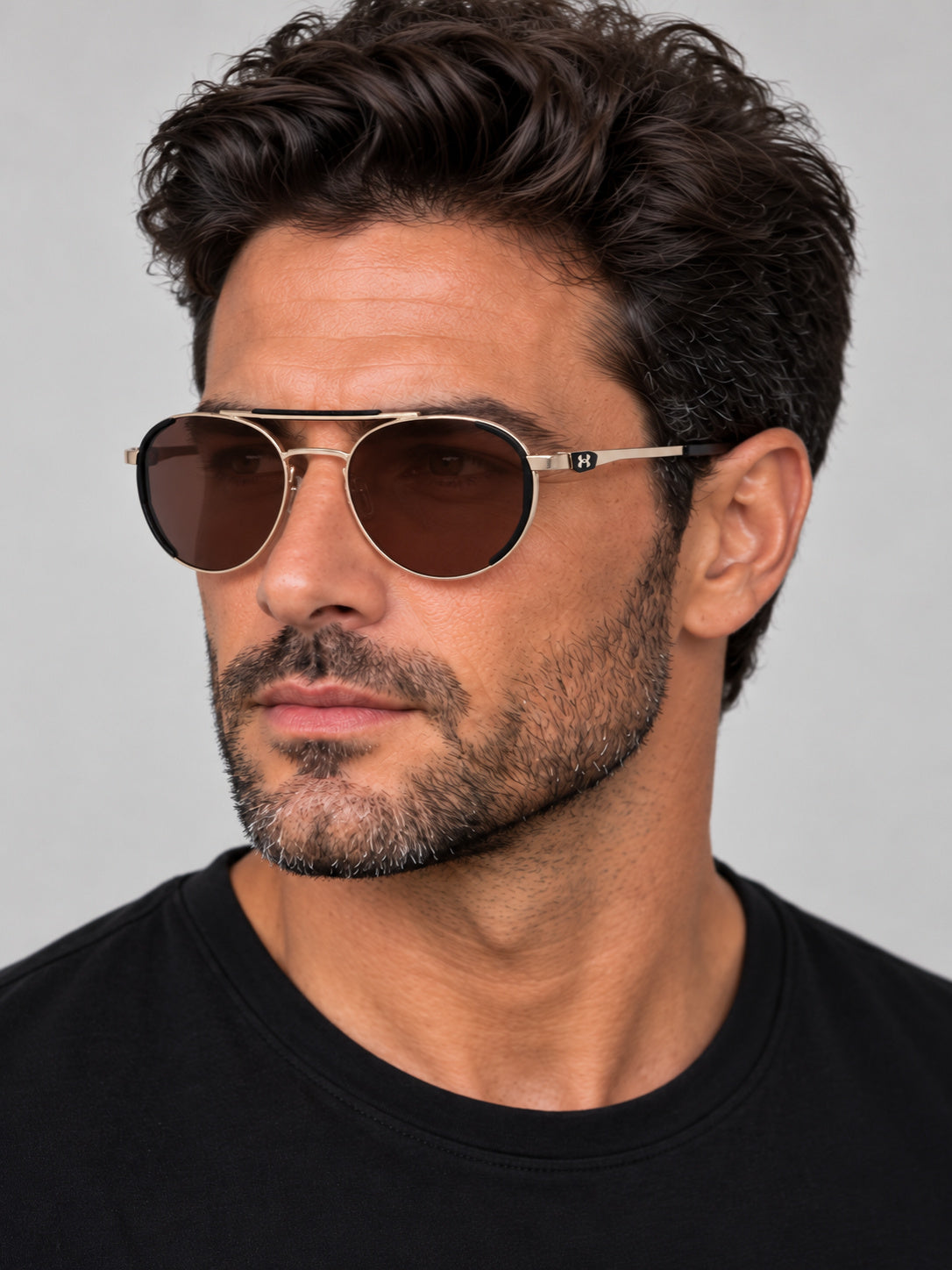 Under Armour Unisex 55mm Light Gold Sunglasses UA0008-G-S-3YG