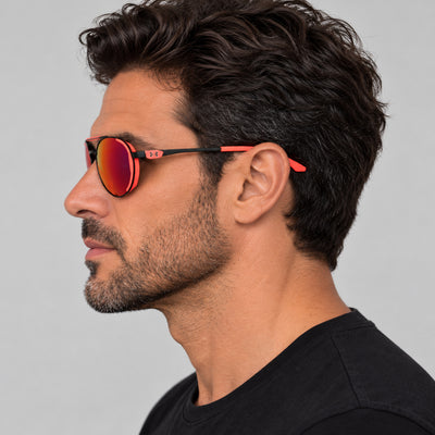 Under Armour UNISEX 55mm Black Orange Fluo Sunglasses UA0008-G-S-CAX-55