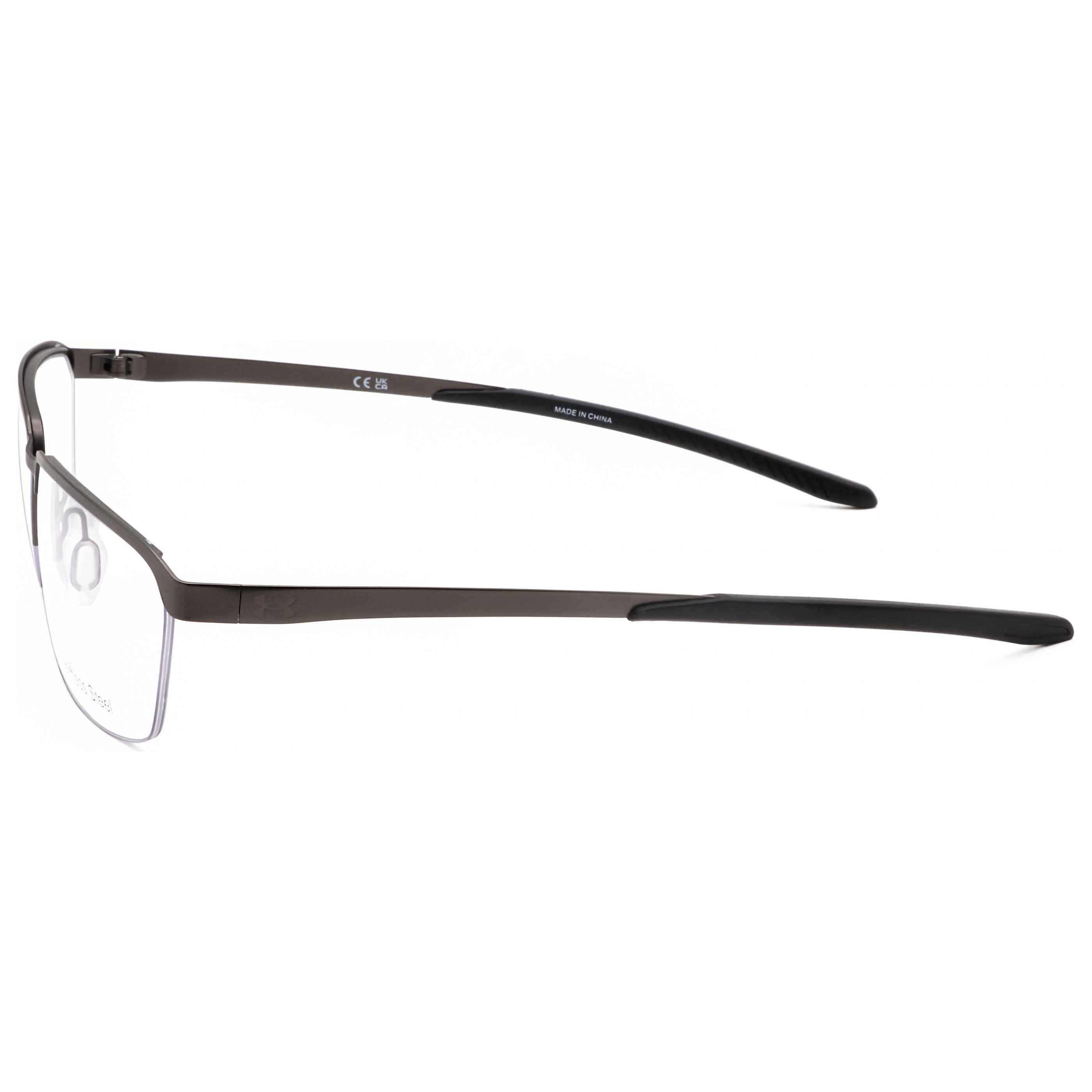 משקפי ראייה Under Armour דגם Ua5051 לגברים 56 מ״מ בצבע מט רותניום כהה