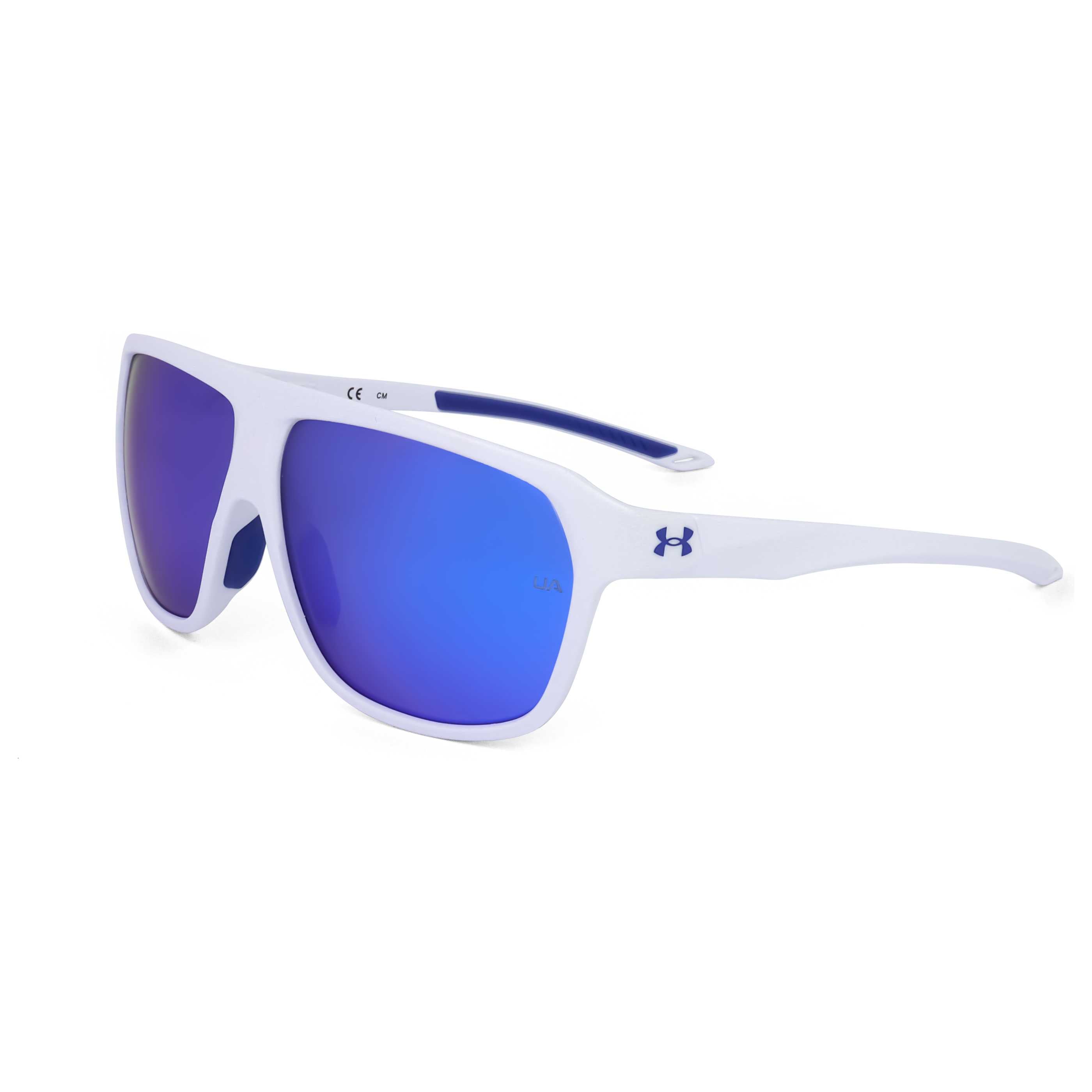 משקפי שמש Under Armour דגם Uadominate יוניסקס 62 מ״מ בצבע מט לבן כחול