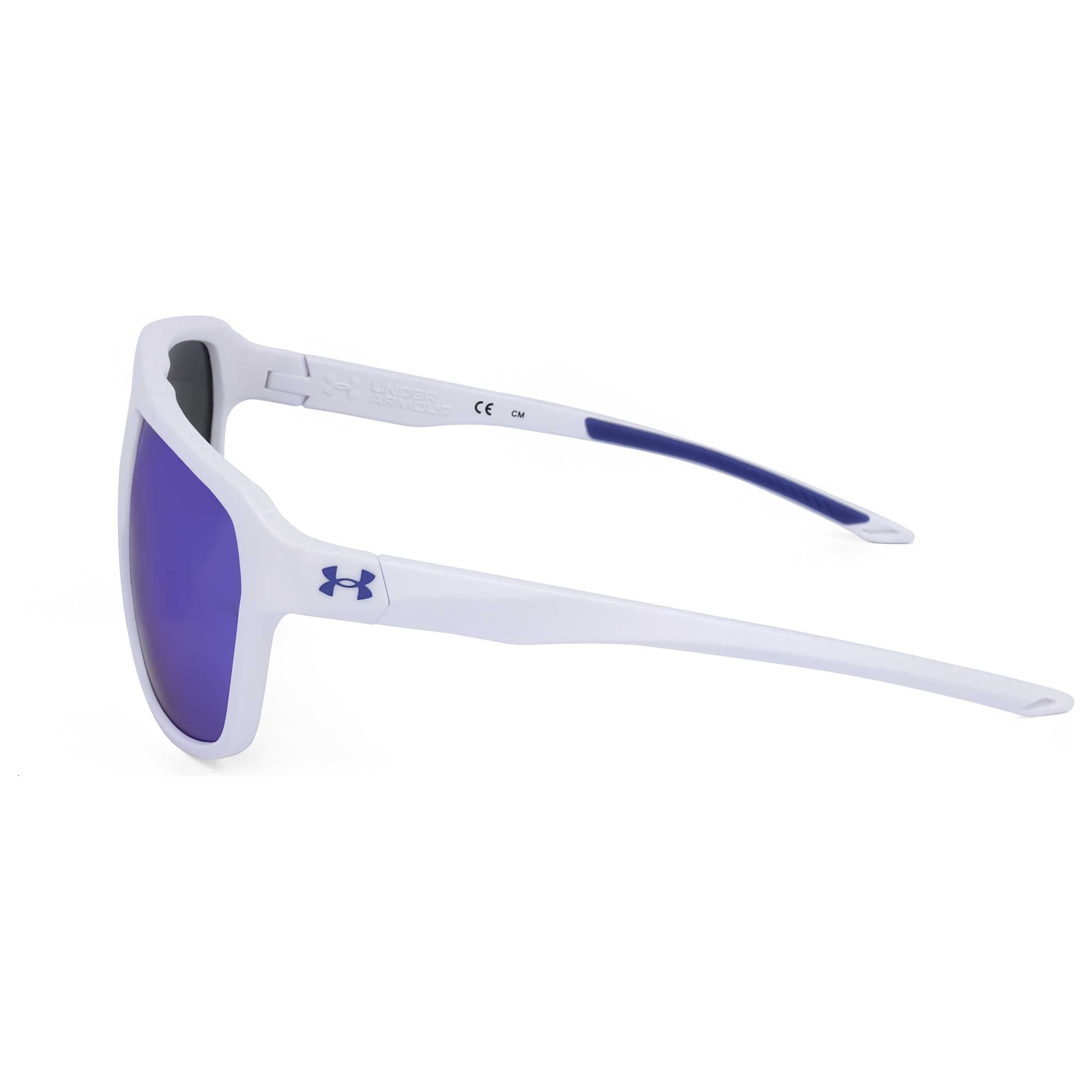 משקפי שמש Under Armour דגם Uadominate יוניסקס 62 מ״מ בצבע מט לבן כחול