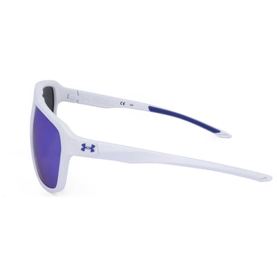 Under Armour Unisex 62 mm Matte White Blue Sunglasses UADOMINATE-WWK-62