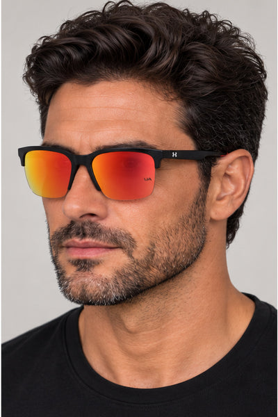 משקפי שמש Under Armour דגם Uaphenom לגברים 57 מ״מ בצבע שחור אדום