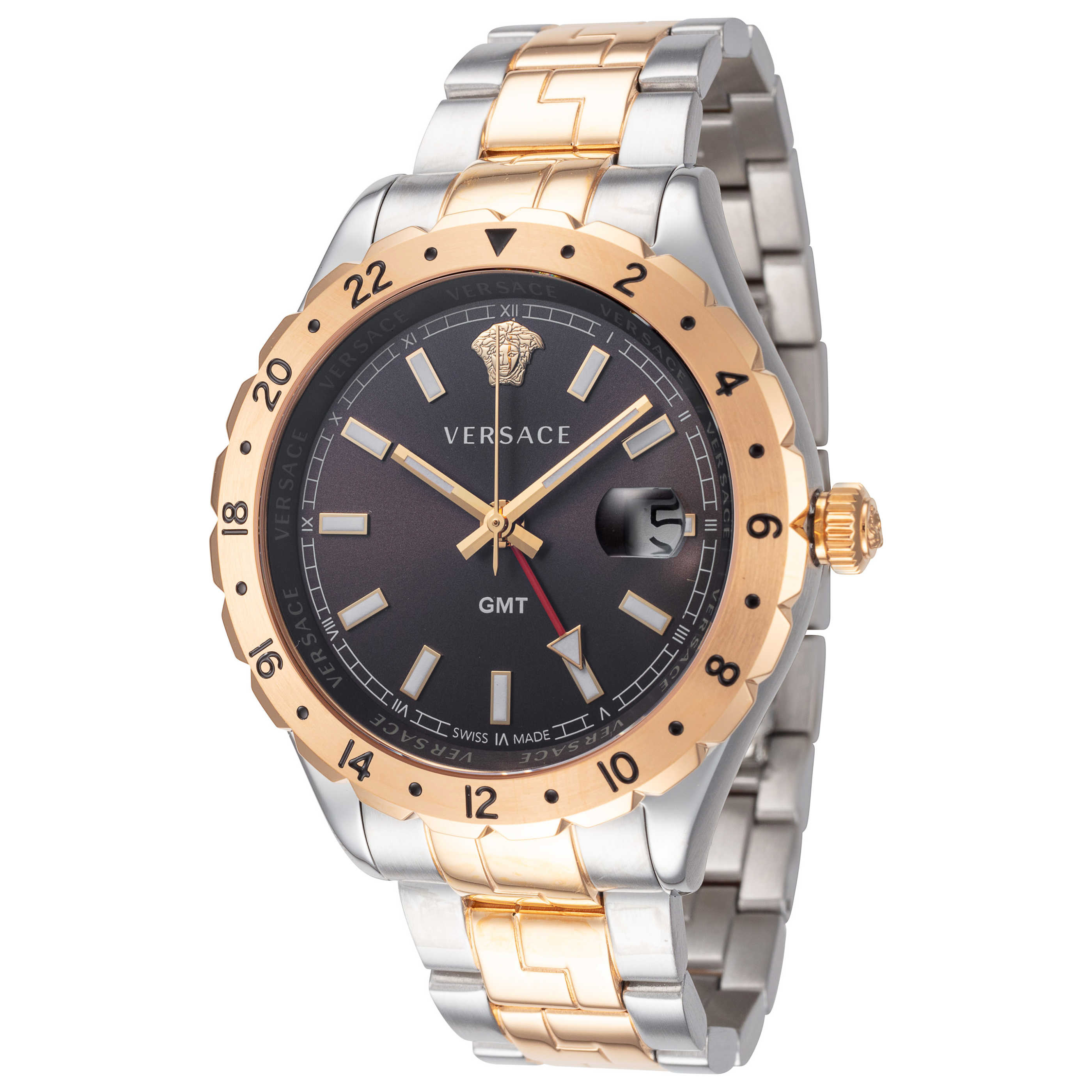 שעון Versace דגם Hellenyium לגברים 42 מ״מ GMT קוורץ