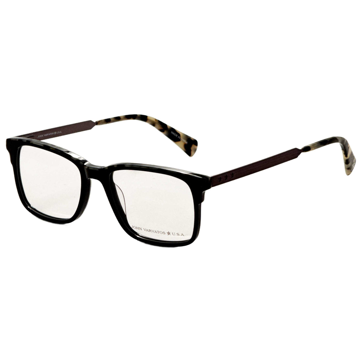 משקפי ראייה John Varvatos דגם Vjvc001530Bla לגברים 53 מ״מ בצבע שחור