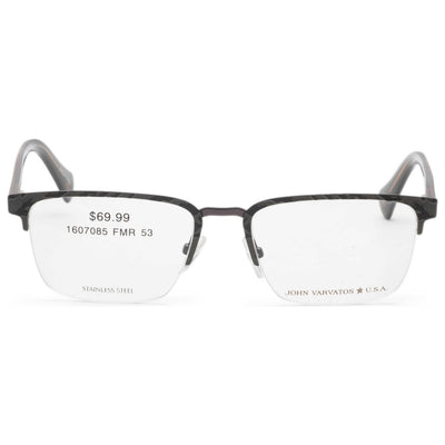 משקפי ראייה John Varvatos דגם Vjvc007530Bla לגברים 53 מ״מ בצבע שחור
