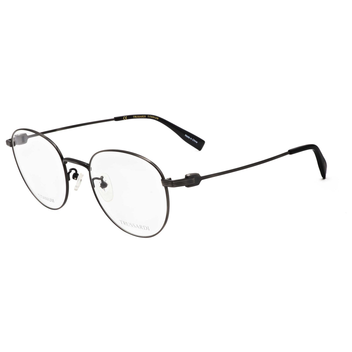 Trussardi Unisex 50mm Matte Light Gunmetal Eyeglasses VTR428F-627-50