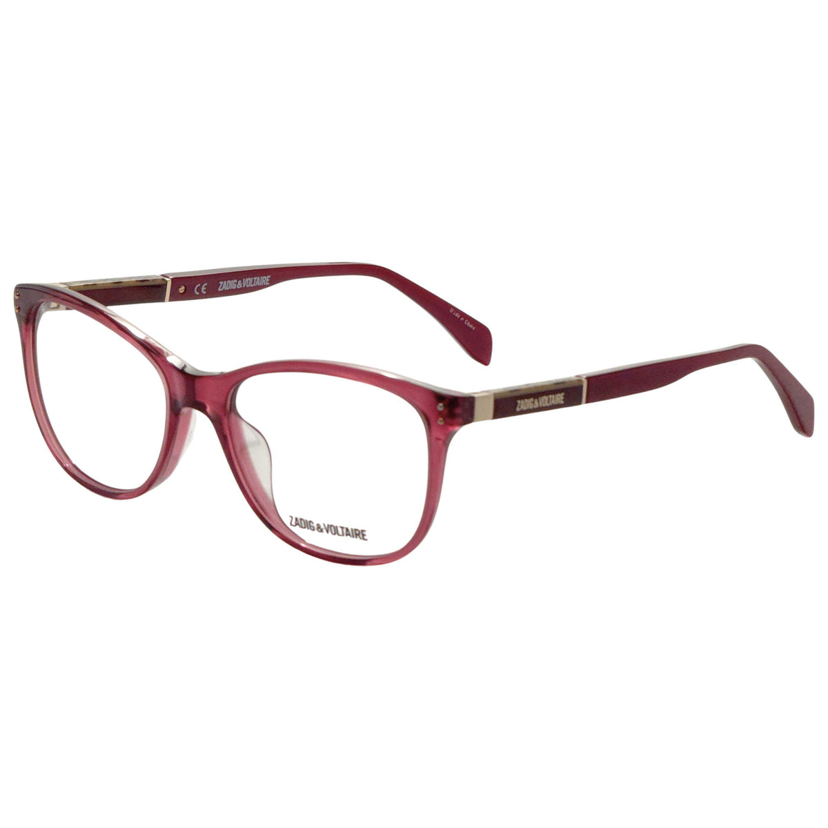 משקפי ראייה Zadig & Voltaire דגם Vzv158V לנשים 52 מ״מ בצבע בורדו