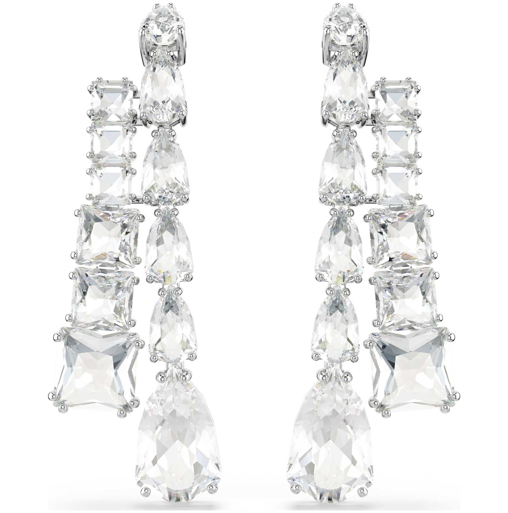 עגילים Matrix עם קריסטל לבן של Swarovski