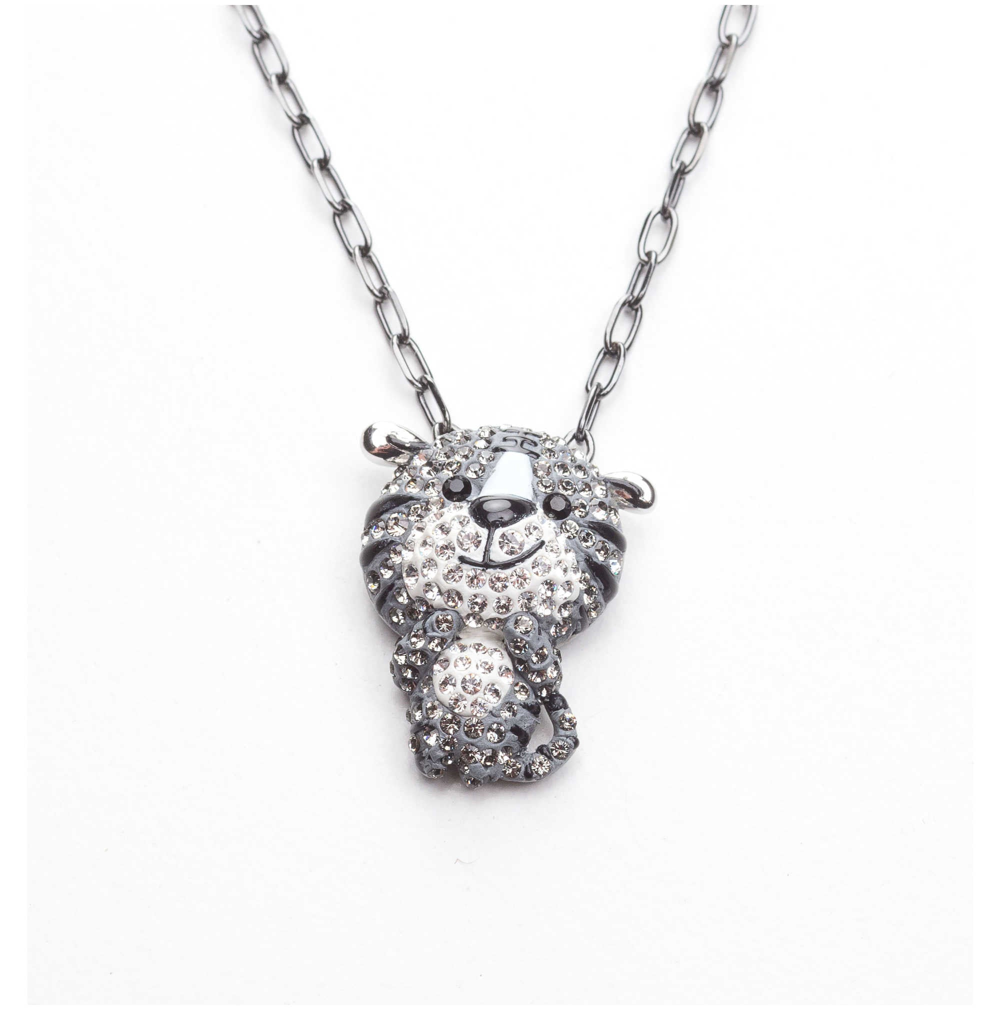 שרשרת Zodiac עם קריסטל אפור של Swarovski