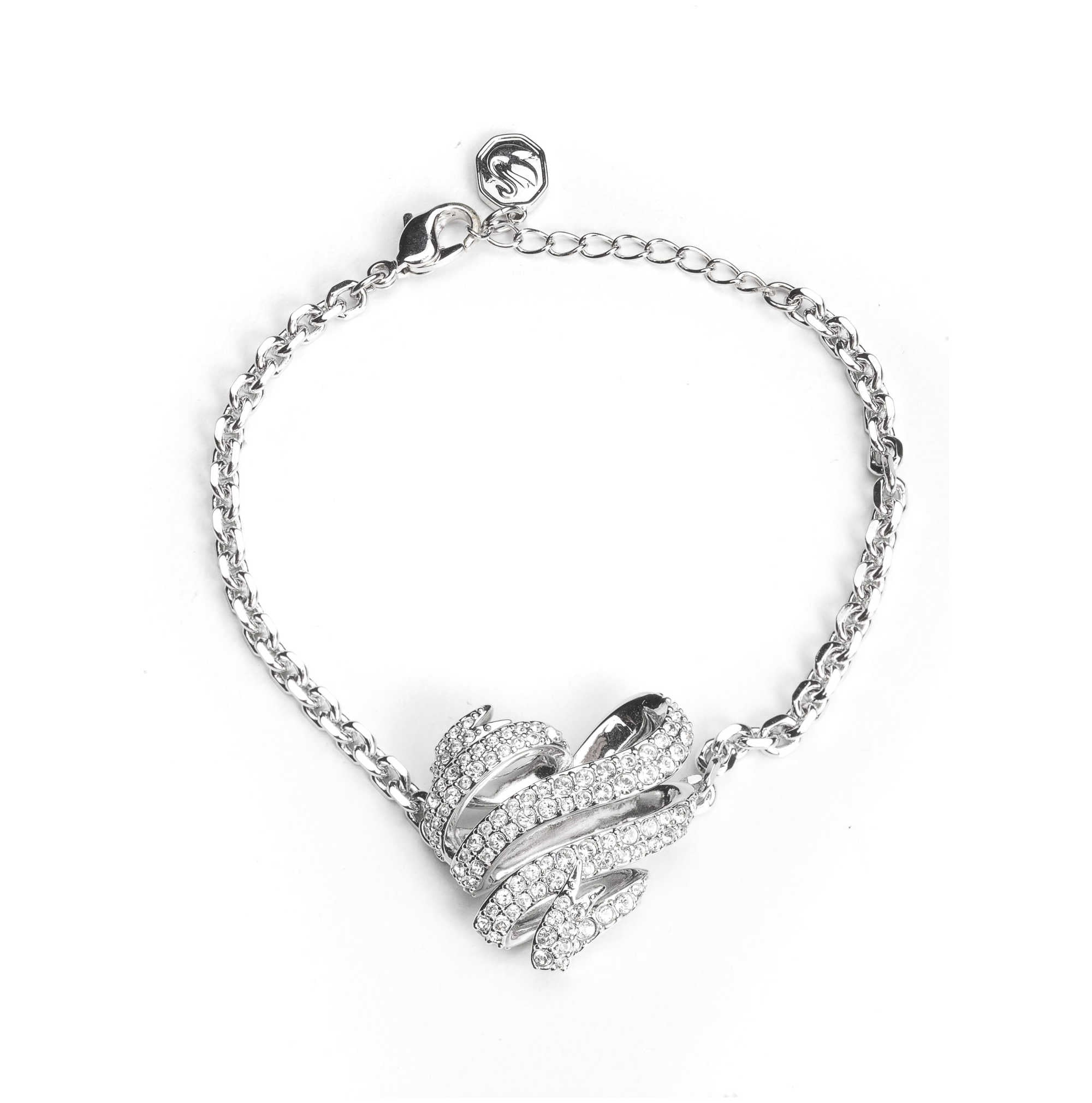 צמיד Hyperbola עם קריסטל לבן של Swarovski