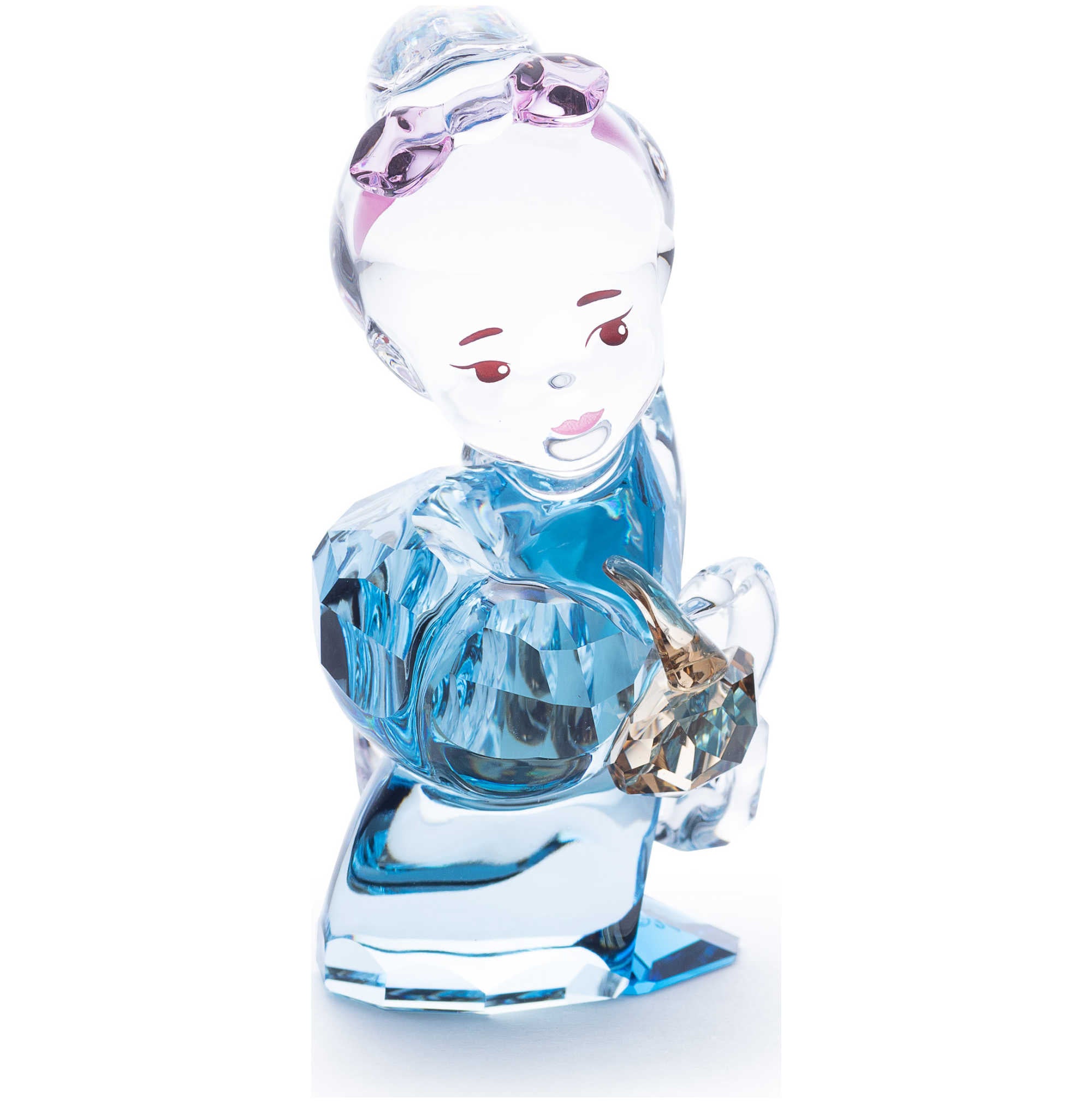 פסלון קריסטל Cute Xi Shi בצבע כחול וורוד של Swarovski